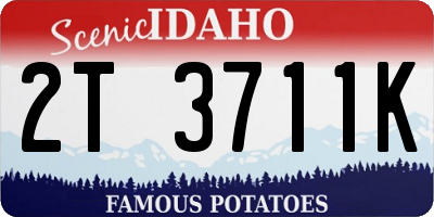 ID license plate 2T3711K