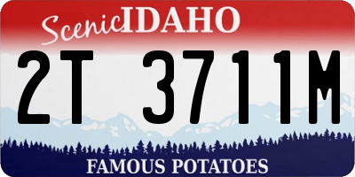 ID license plate 2T3711M