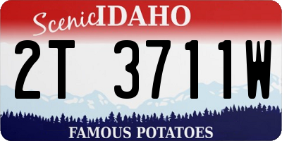 ID license plate 2T3711W