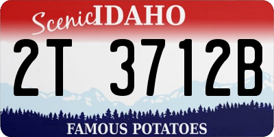 ID license plate 2T3712B