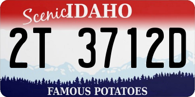 ID license plate 2T3712D