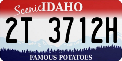 ID license plate 2T3712H