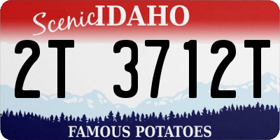 ID license plate 2T3712T