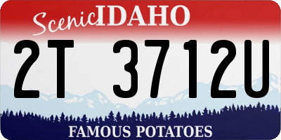 ID license plate 2T3712U
