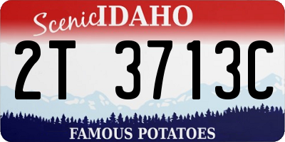 ID license plate 2T3713C