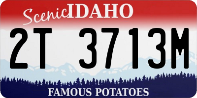 ID license plate 2T3713M