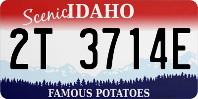 ID license plate 2T3714E