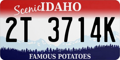 ID license plate 2T3714K