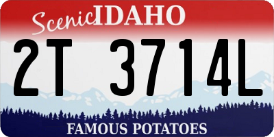ID license plate 2T3714L