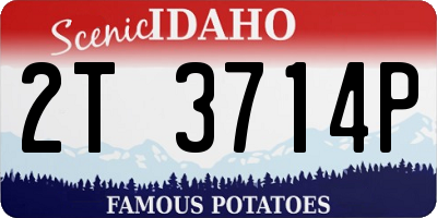 ID license plate 2T3714P