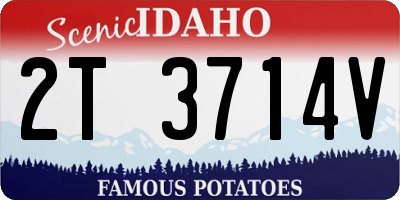 ID license plate 2T3714V