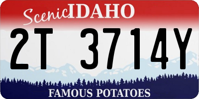 ID license plate 2T3714Y