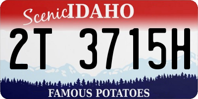 ID license plate 2T3715H