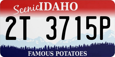 ID license plate 2T3715P