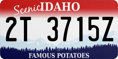 ID license plate 2T3715Z
