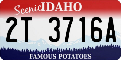 ID license plate 2T3716A