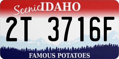 ID license plate 2T3716F