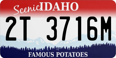 ID license plate 2T3716M