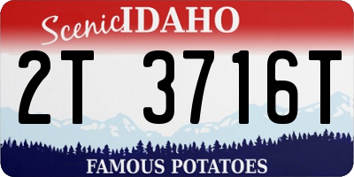 ID license plate 2T3716T