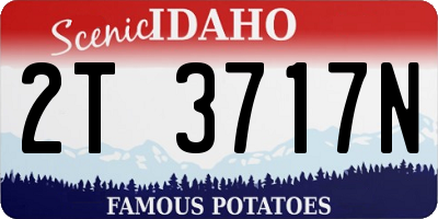 ID license plate 2T3717N