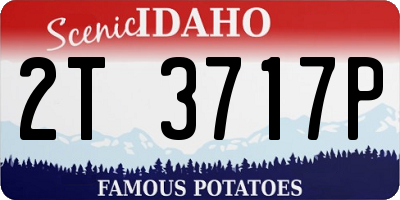 ID license plate 2T3717P