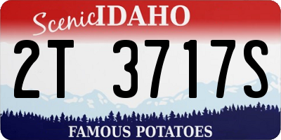 ID license plate 2T3717S
