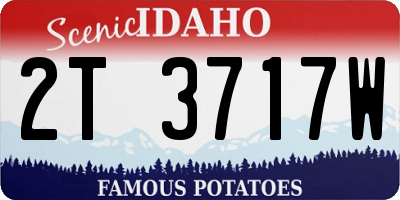 ID license plate 2T3717W