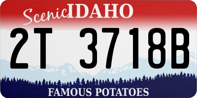 ID license plate 2T3718B
