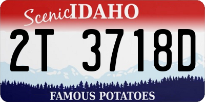 ID license plate 2T3718D