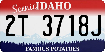 ID license plate 2T3718J