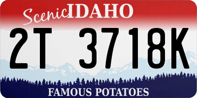 ID license plate 2T3718K