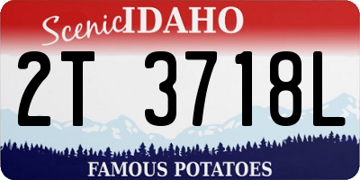 ID license plate 2T3718L