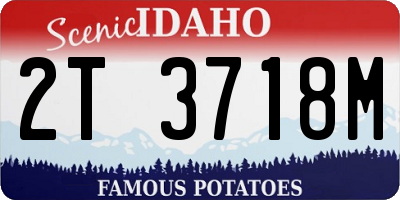 ID license plate 2T3718M