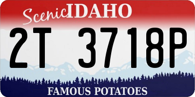 ID license plate 2T3718P