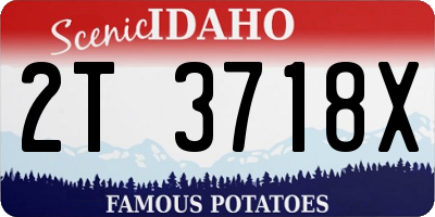 ID license plate 2T3718X