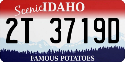 ID license plate 2T3719D