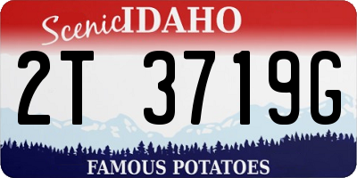 ID license plate 2T3719G