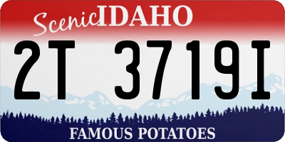 ID license plate 2T3719I