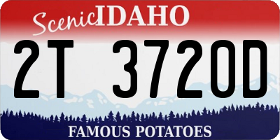 ID license plate 2T3720D