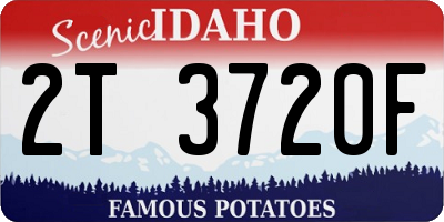 ID license plate 2T3720F