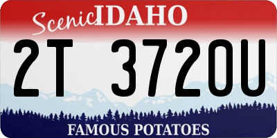 ID license plate 2T3720U