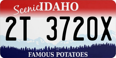 ID license plate 2T3720X