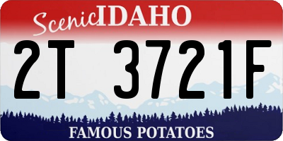 ID license plate 2T3721F