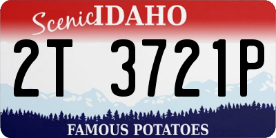 ID license plate 2T3721P