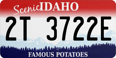 ID license plate 2T3722E