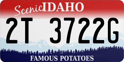 ID license plate 2T3722G