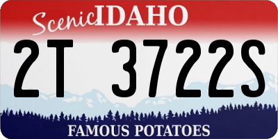 ID license plate 2T3722S