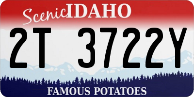 ID license plate 2T3722Y