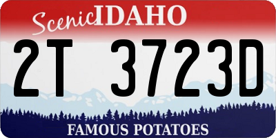 ID license plate 2T3723D