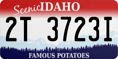 ID license plate 2T3723I